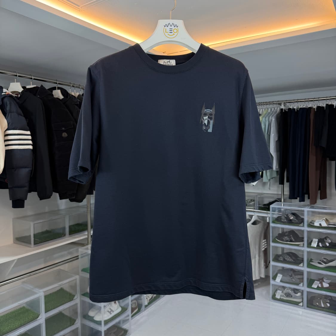 [리오브] 에르메스 배트맨 배틀 홀스 레더 패치 반팔 상품이미지1