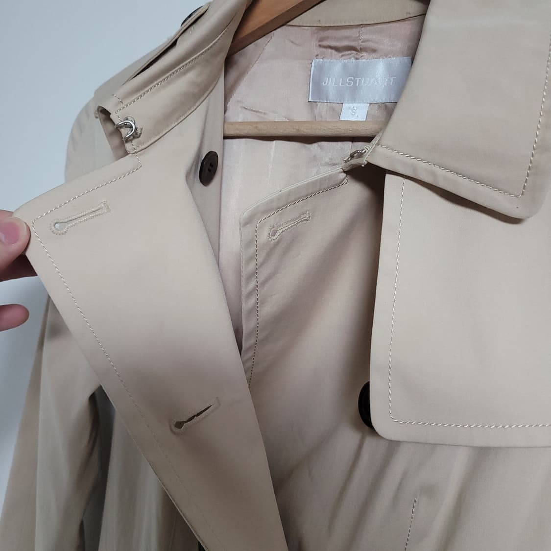 (S) 질스튜어트 베이지 트렌치 코트 상품이미지5