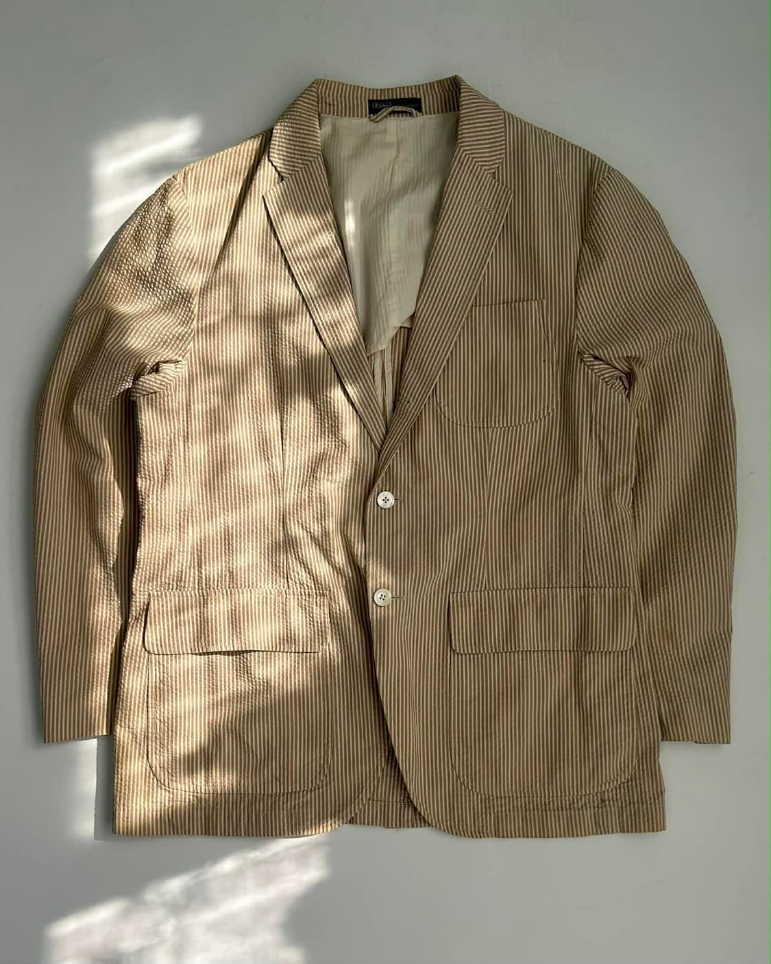 [46] 폴로 랄프로렌 시어서커 스트라이프 싱글 블레이져 자켓 상품이미지1