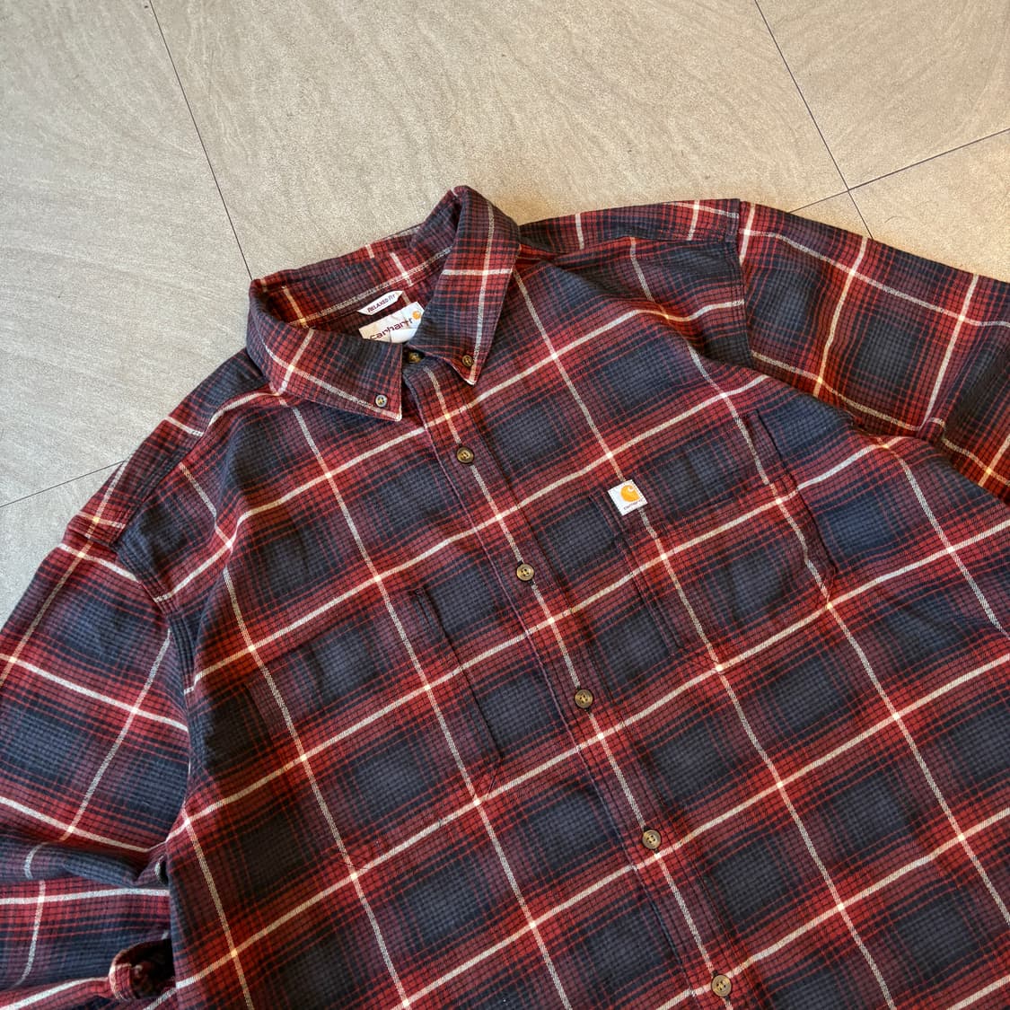 칼하트 정품 오리지널 해비 코튼 체크 긴팔 셔츠 상품이미지2