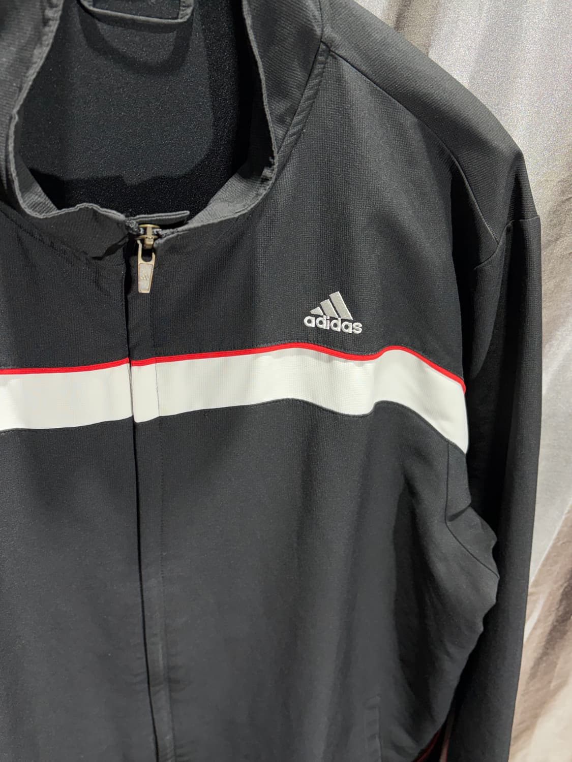 L 아디다스 삼선로고 센터라인 나일론 자켓 상품이미지4