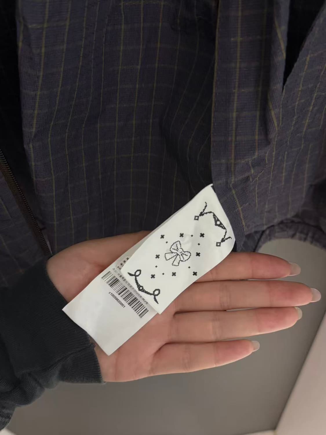 COYSEIO Check Windbreaker Purple 상품이미지3