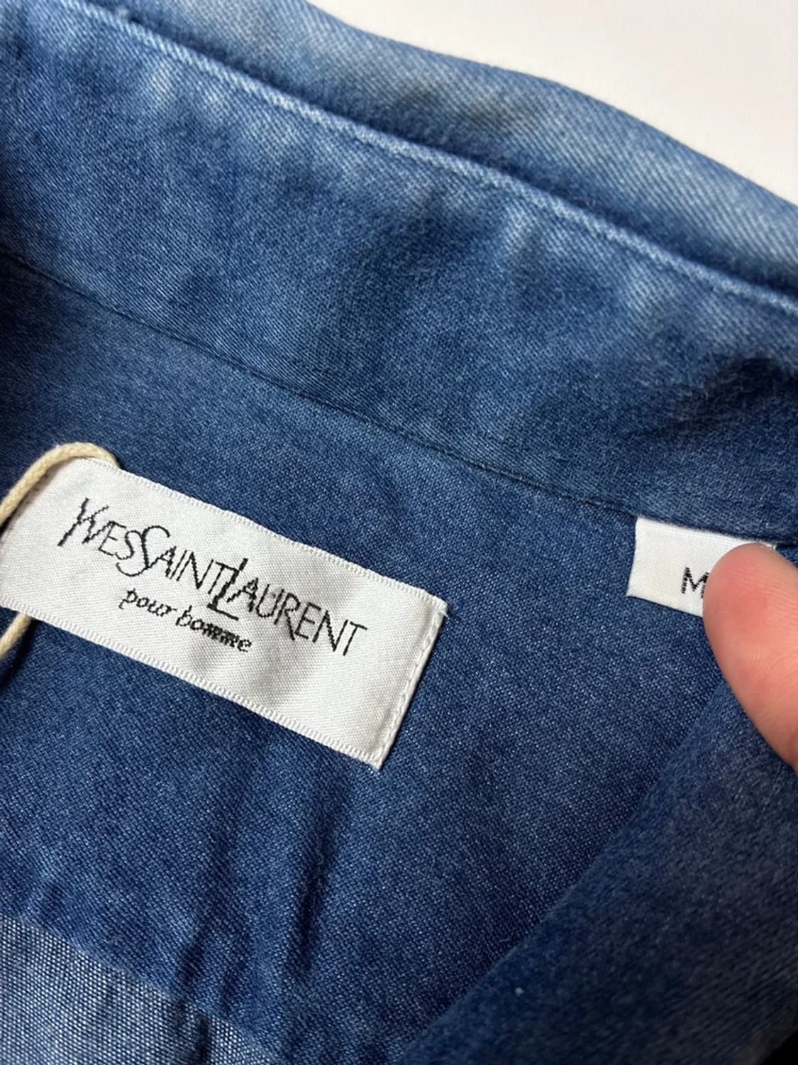 입생로랑 00's 자수 로고 데님 셔츠 PN8337 상품이미지7