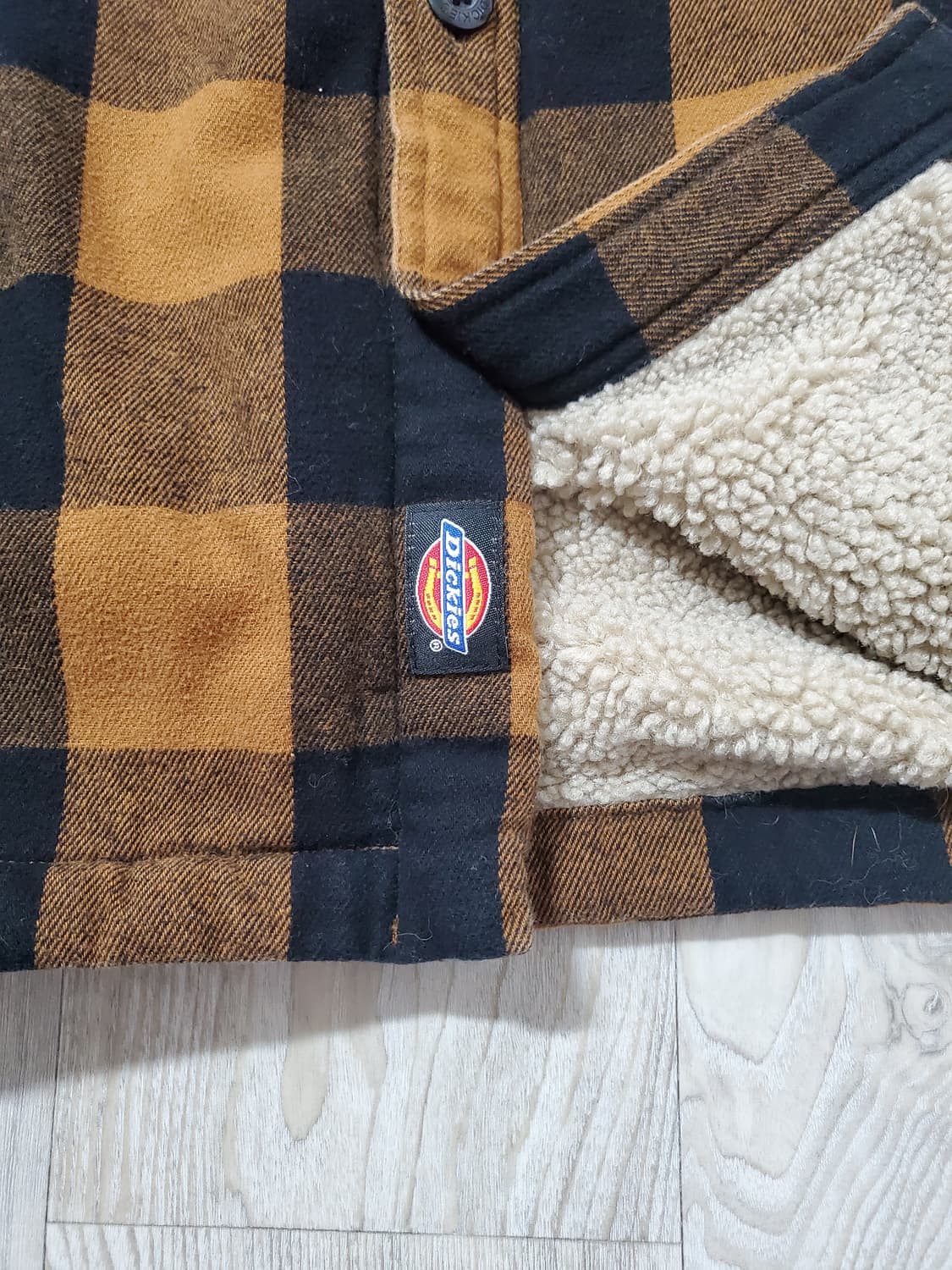 [M] 디키즈 브라운 블랙 체크 셔츠 자켓 상품이미지5