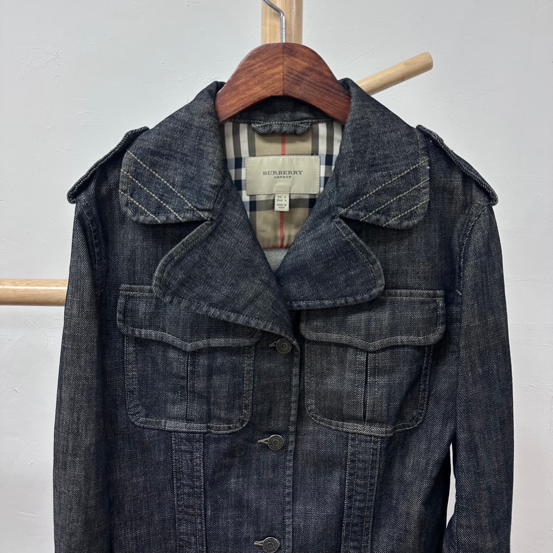 버버리 BURBERRY 여성 스판 데님 숏자켓 S사이즈 상품이미지2