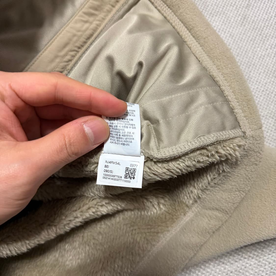 노스페이스 플리스 자켓 베이지 상품이미지6