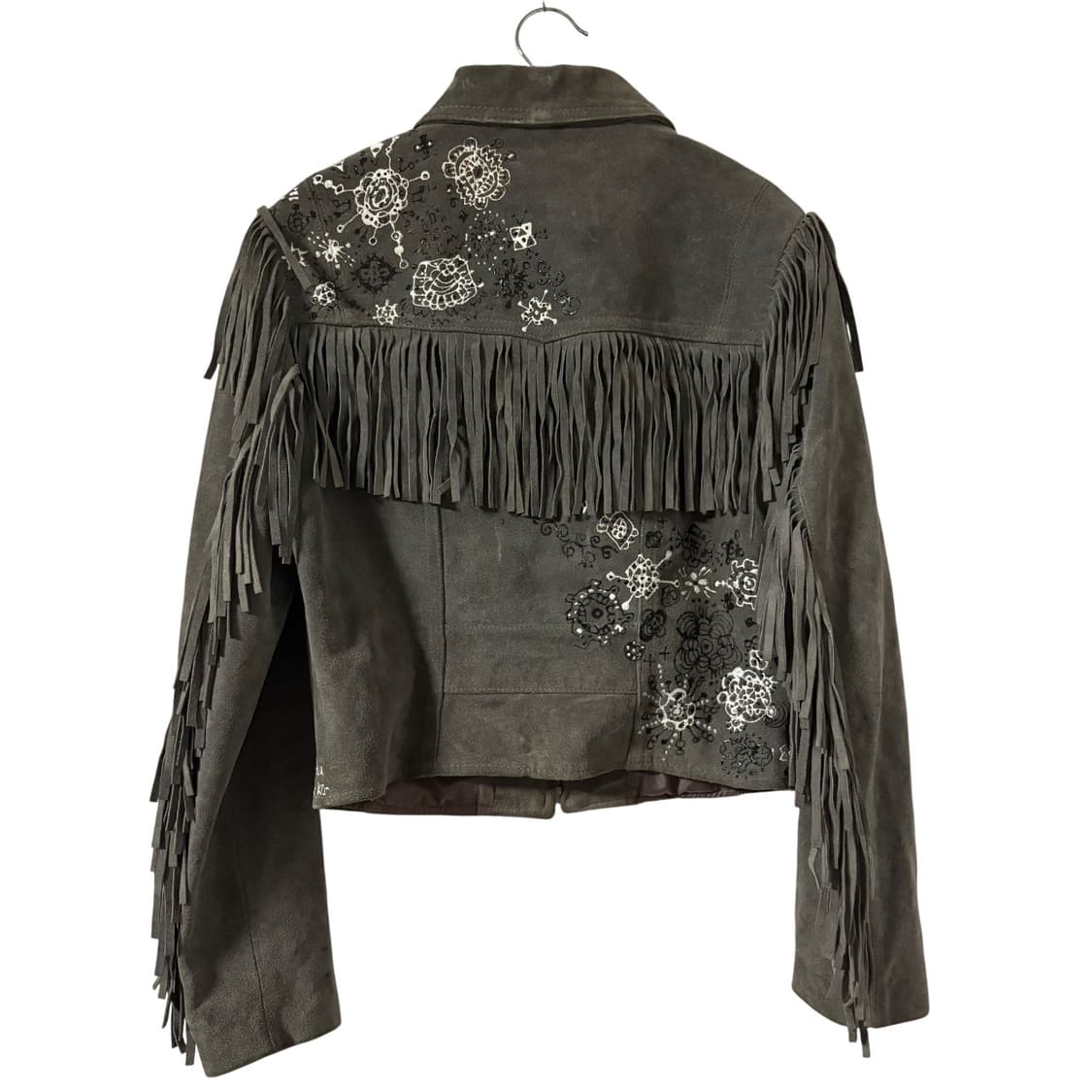 90s 핸드페인팅 스웨이드 프린지 웨스턴 자켓 상품이미지5