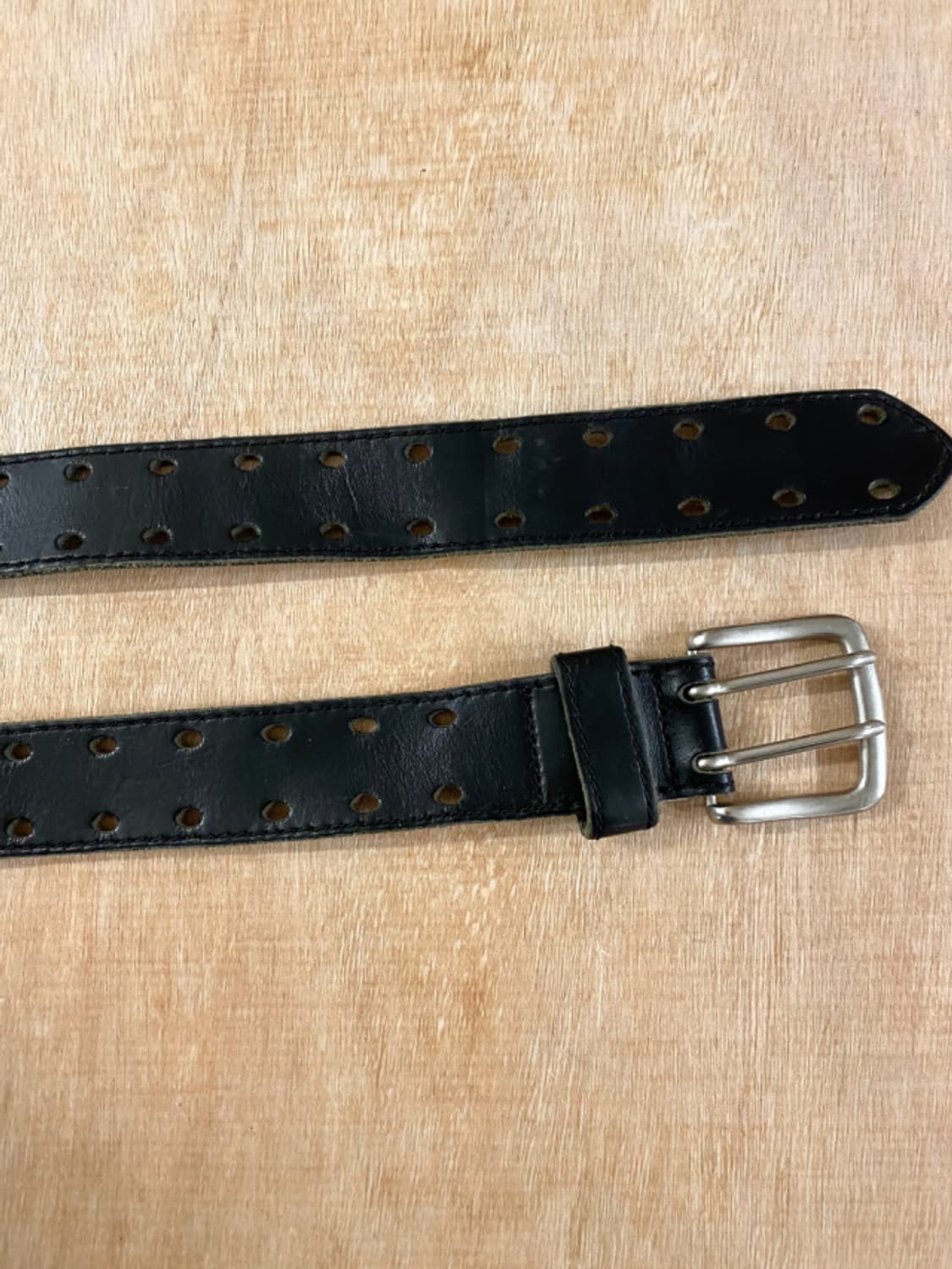 VTG leather double belt 미국 빈티지 더블 벨트 상품이미지4