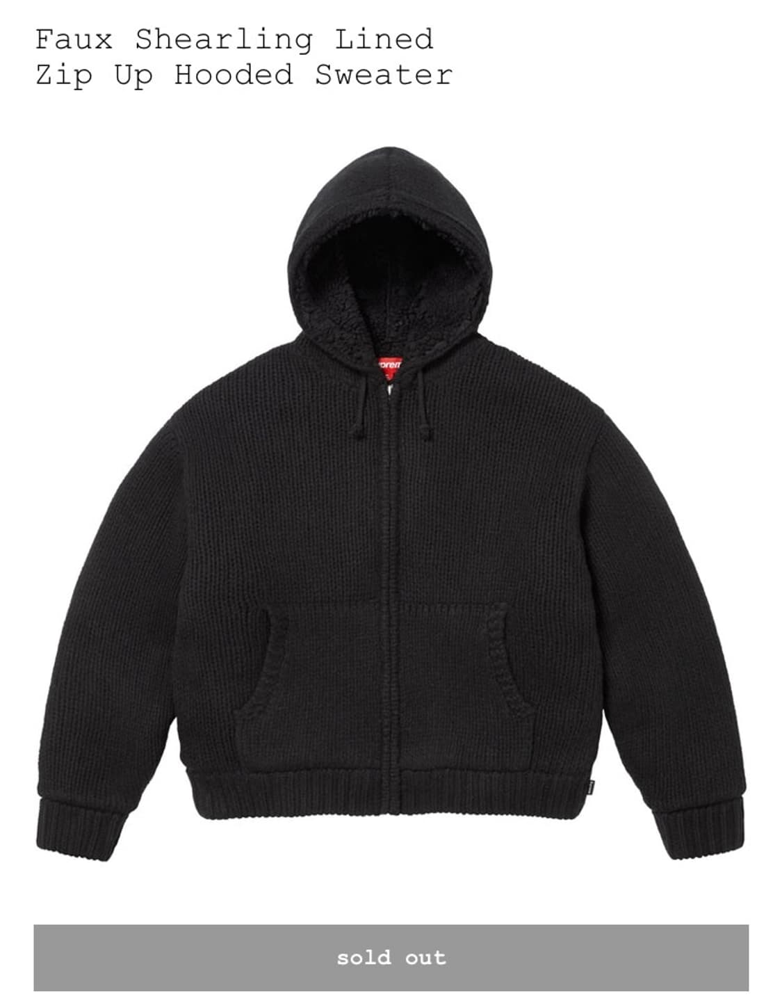 25FW 슈프림 니트후드집업 상품이미지3