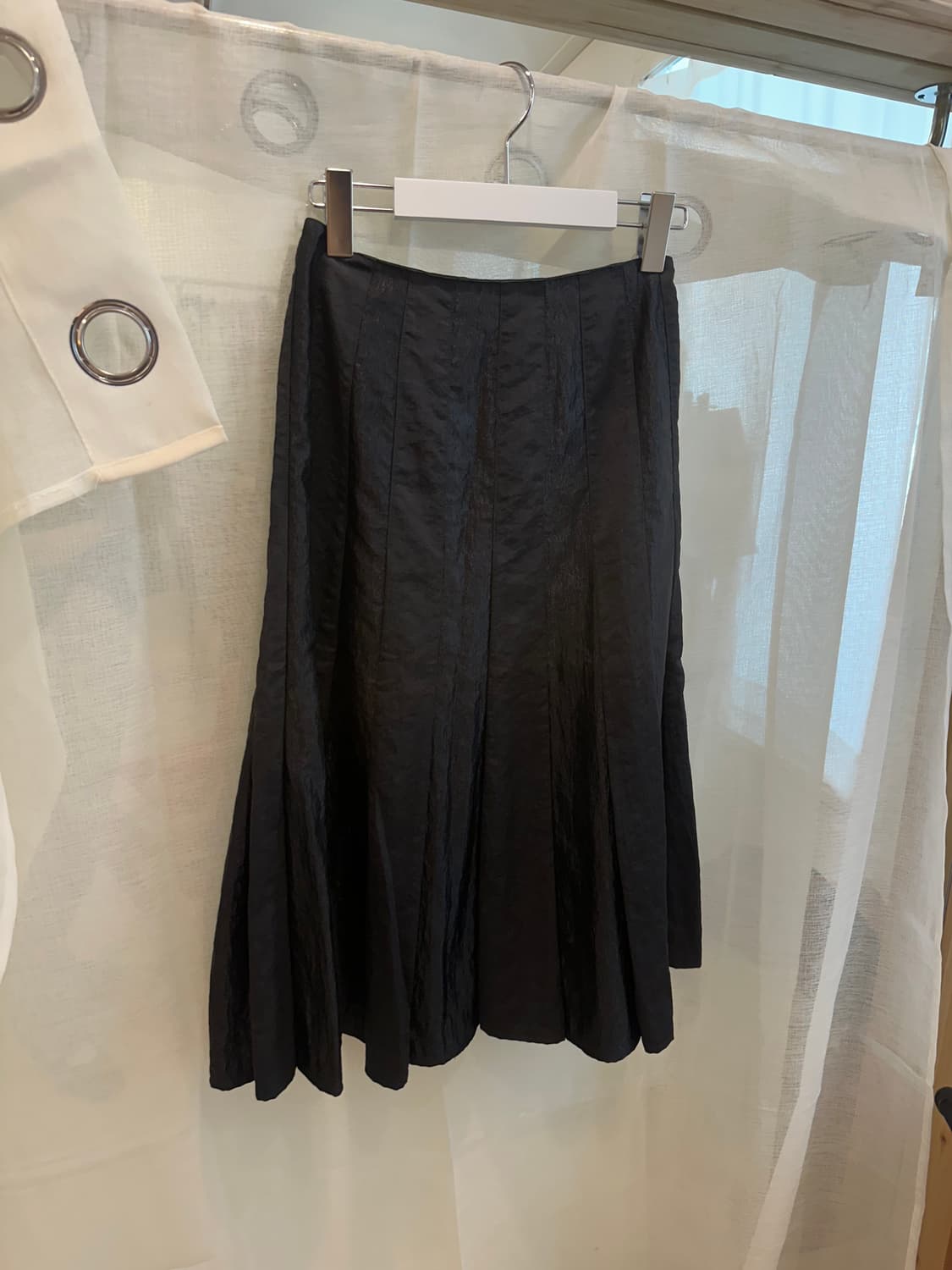[SONIA RYKIEL] black nylon skirt  상품이미지1