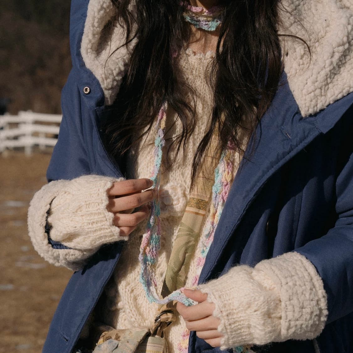 솜사탕 초원 니트 스카프 상품이미지5