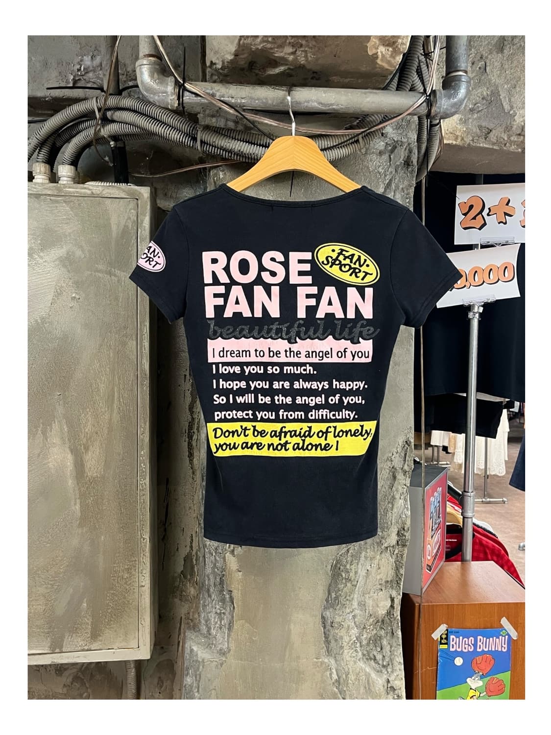 ROSE FAN FAN 반팔티 블랙 #csz3852 상품이미지1