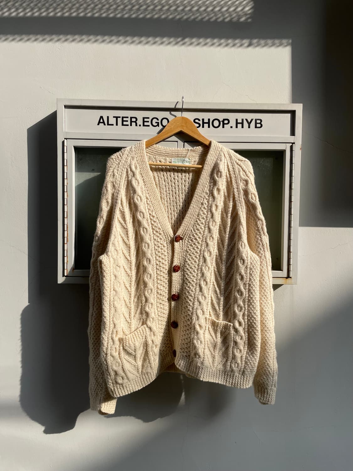 pure wool fisherman handmade cardigan 상품이미지1