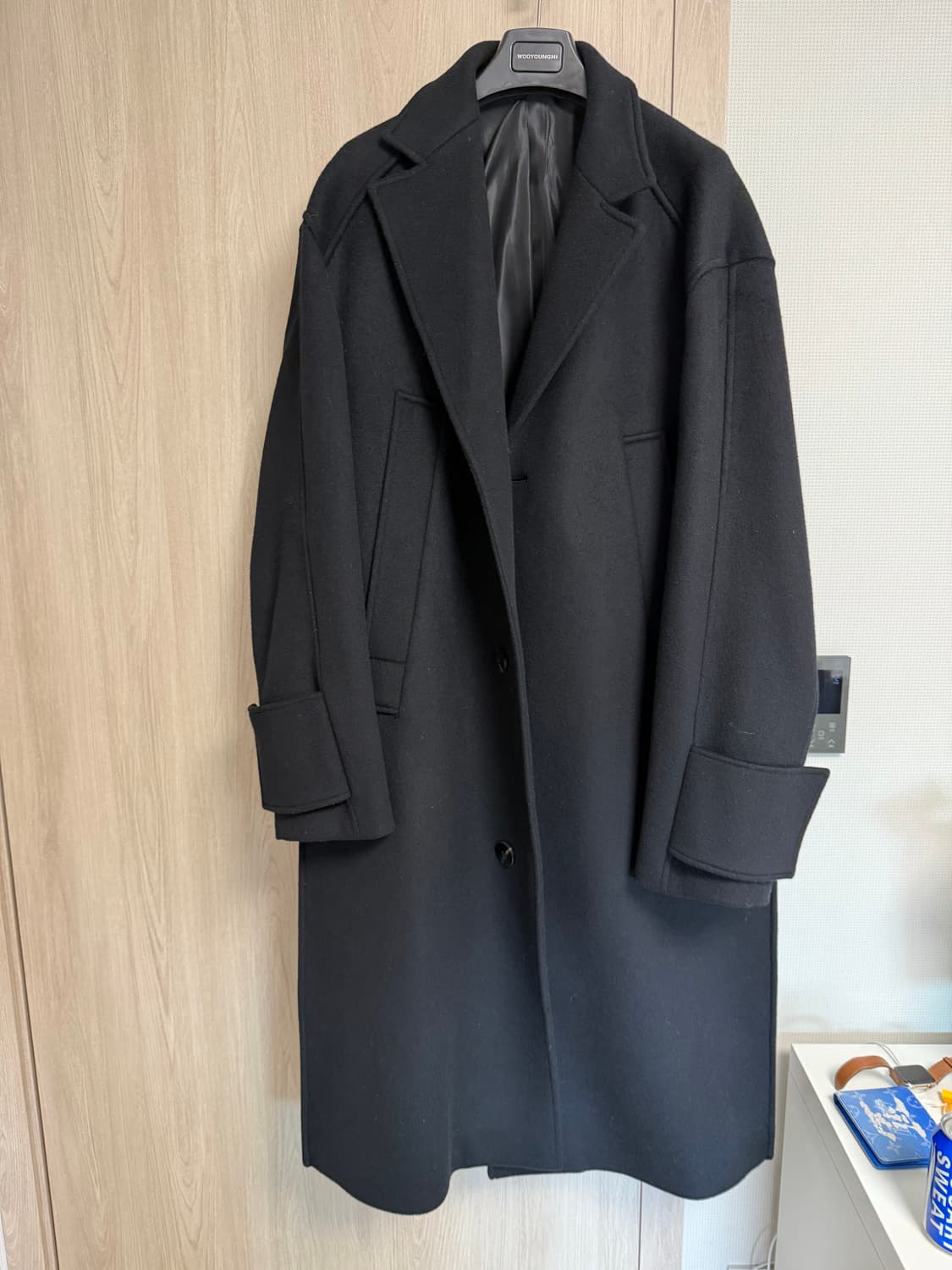 [48] 우영미 21Fw 포켓디테일 178코트 블랙 상품이미지1