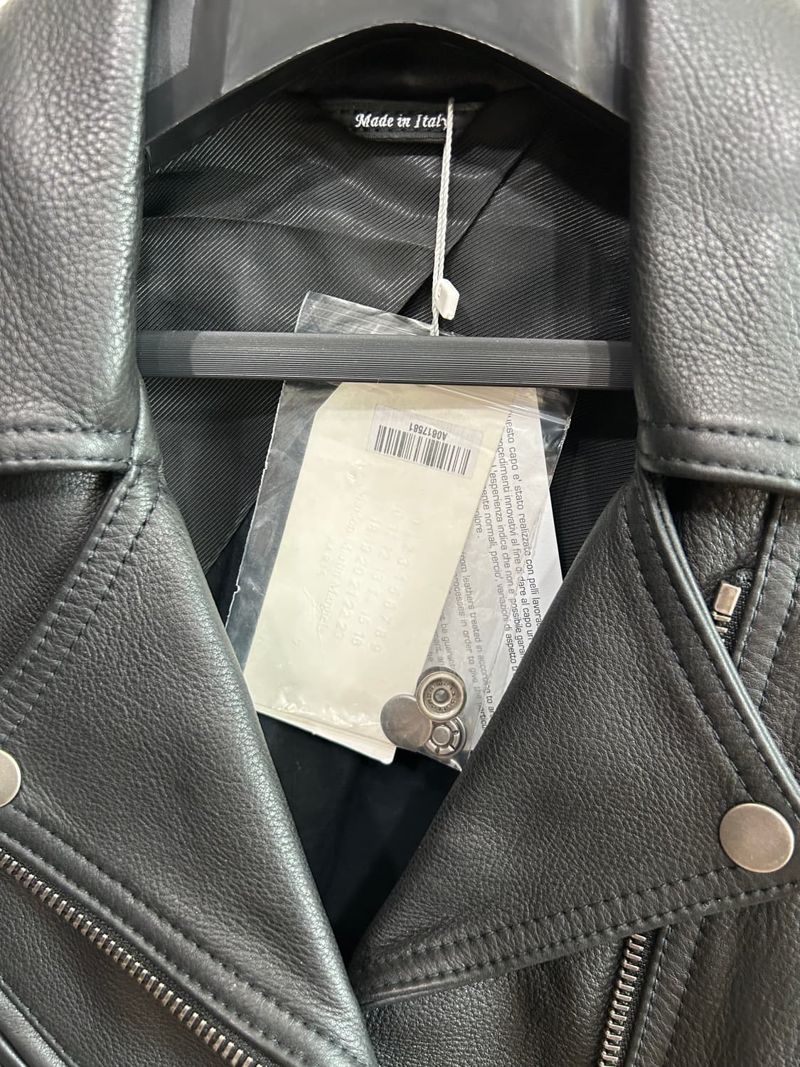 마르지엘라 불꽃 장식 가죽자켓 상품이미지7