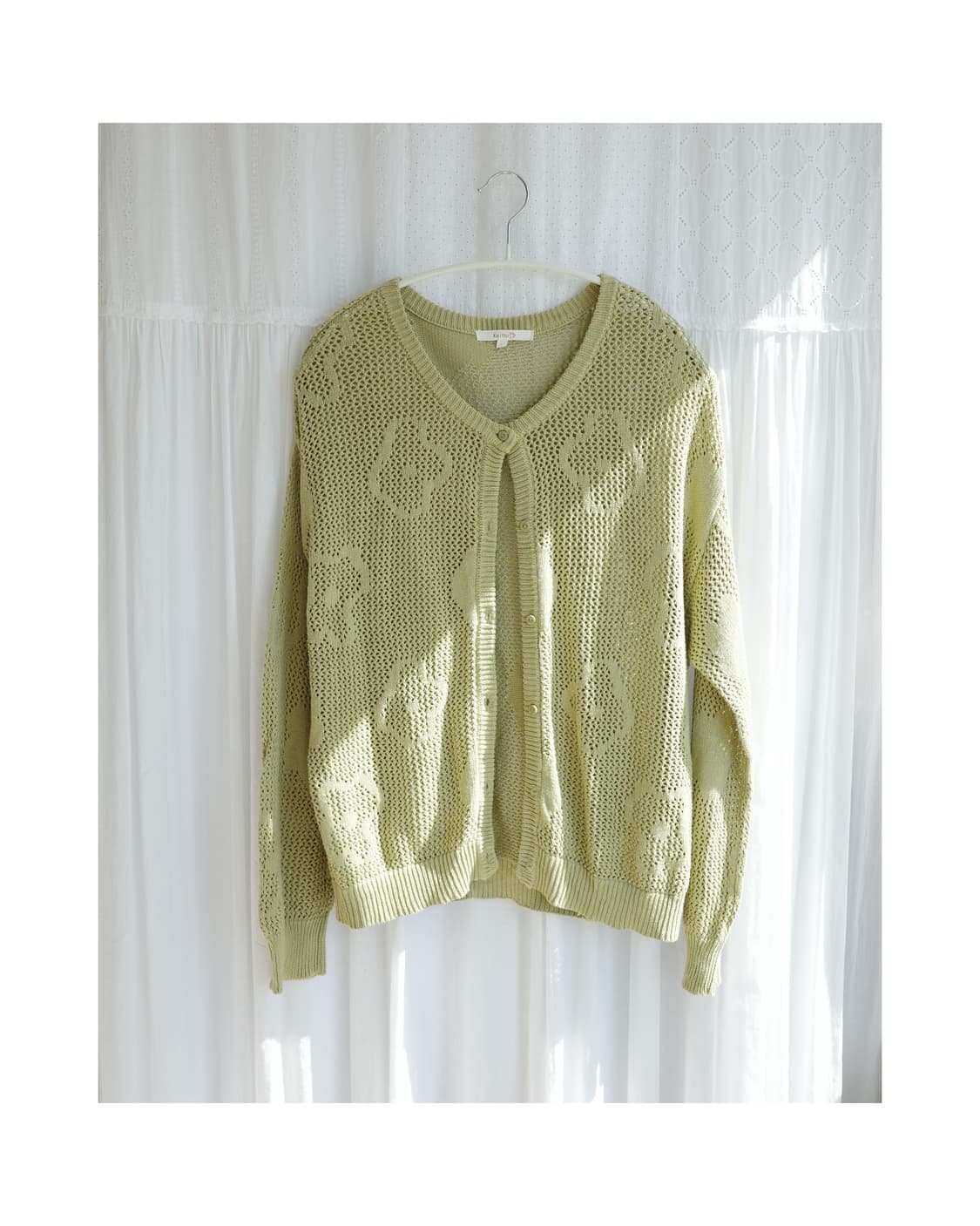 Keitto light green cardigan 상품이미지4