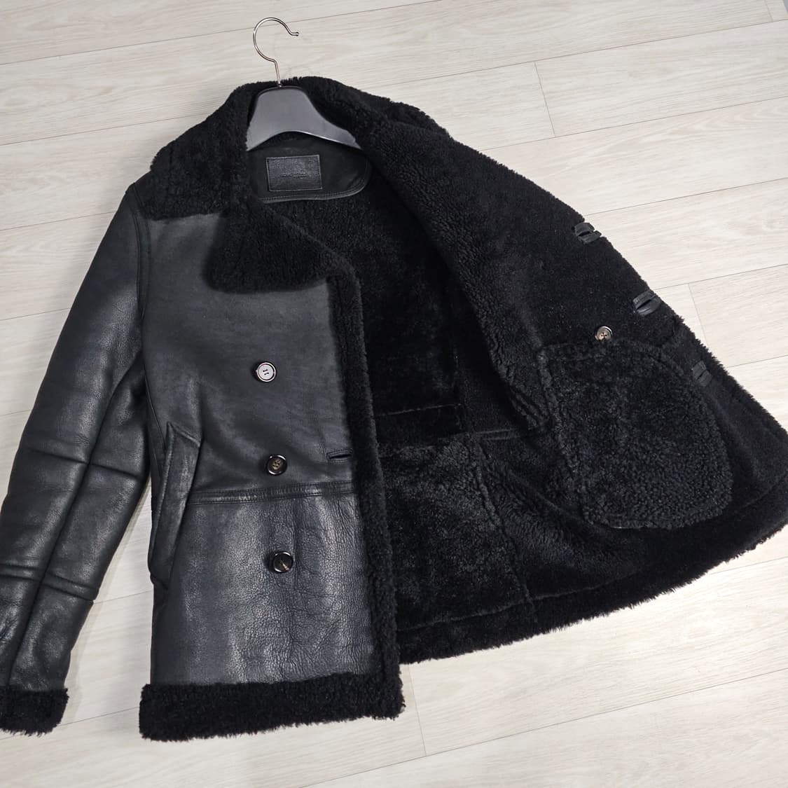 솔리드옴므 양가죽 무스탕 더블자켓 슬림100 상품이미지3