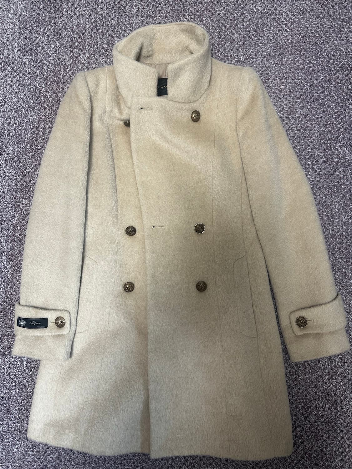 CC collect 알파카 아이보리 더블 코트 S 상품이미지1