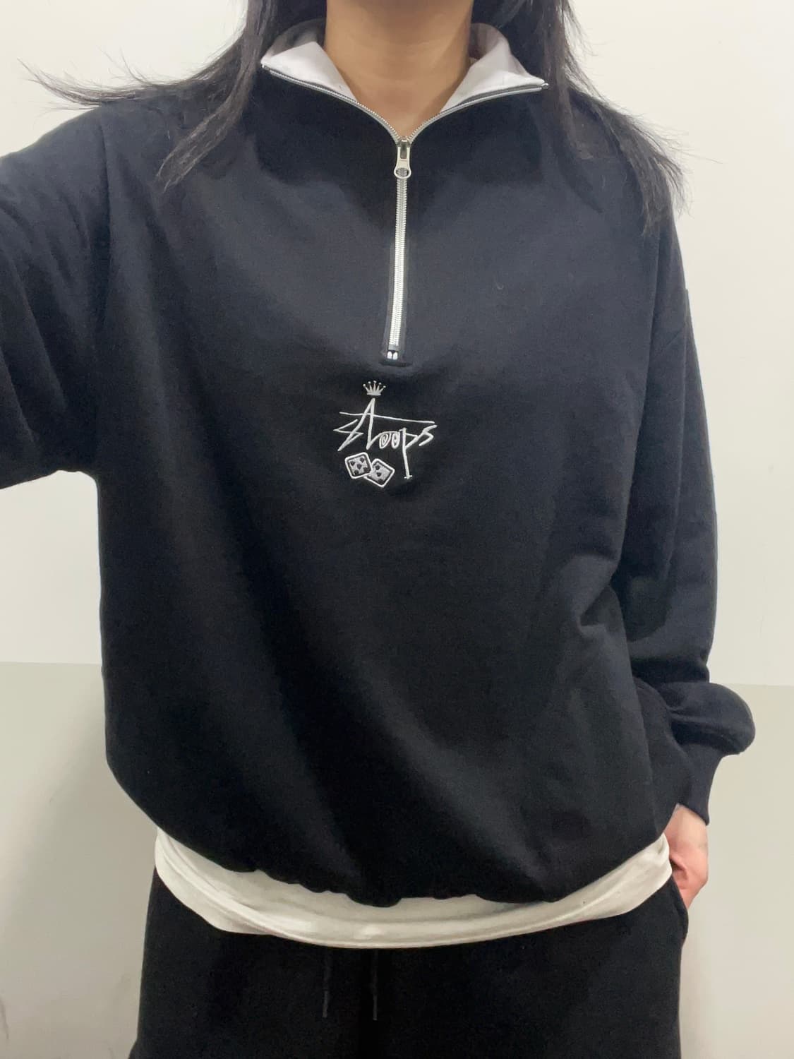 Jpn Beno 스투시 오마주 하이넥 반집업 스웻셔츠 상품이미지2