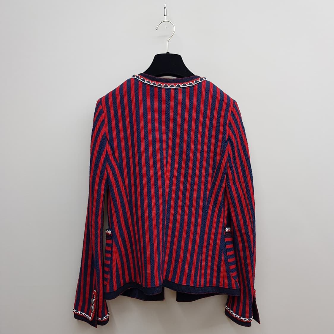 오브제 스트라이프 트위드 자켓  76-90-155사이즈 상품이미지5