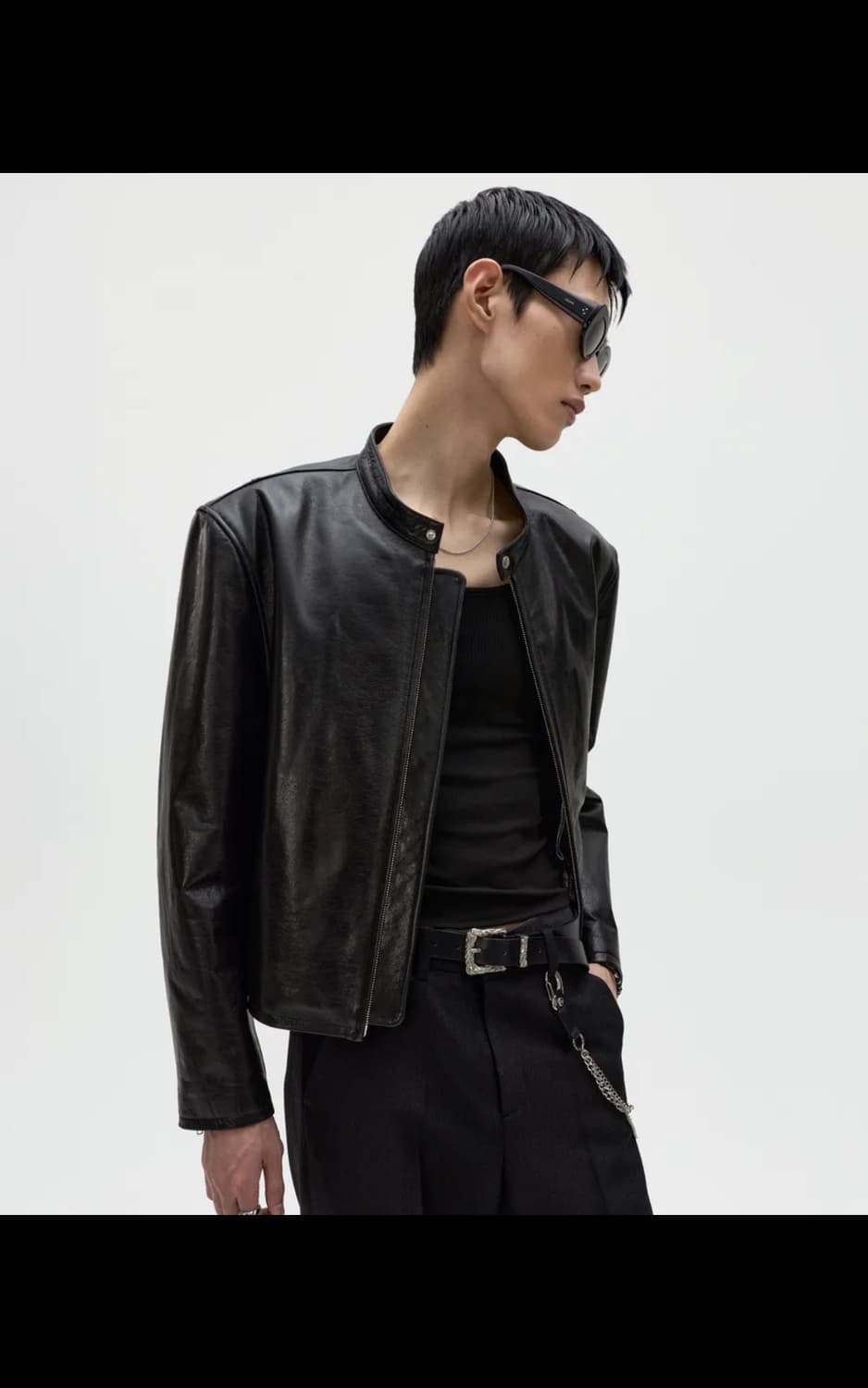 46 엘무드 카르벤 카우 레더 레이서 자켓 상품이미지1