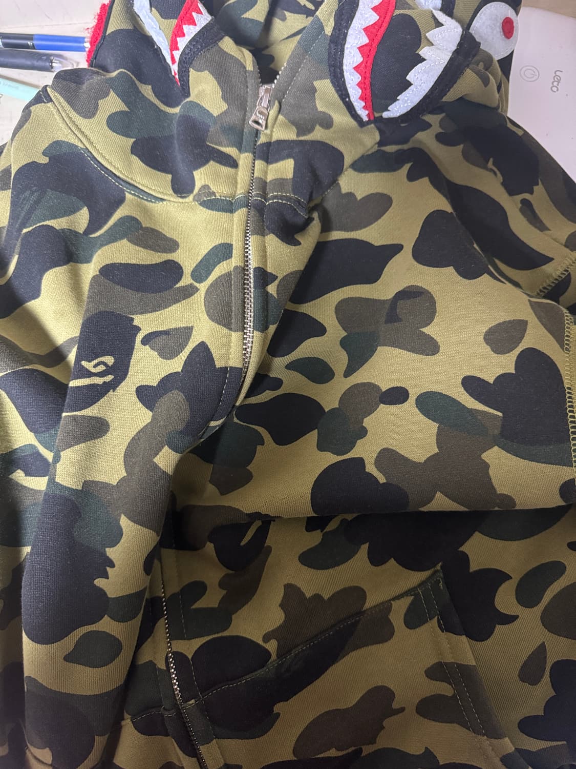 베이프 녹계 후드집업 후디  상품이미지1