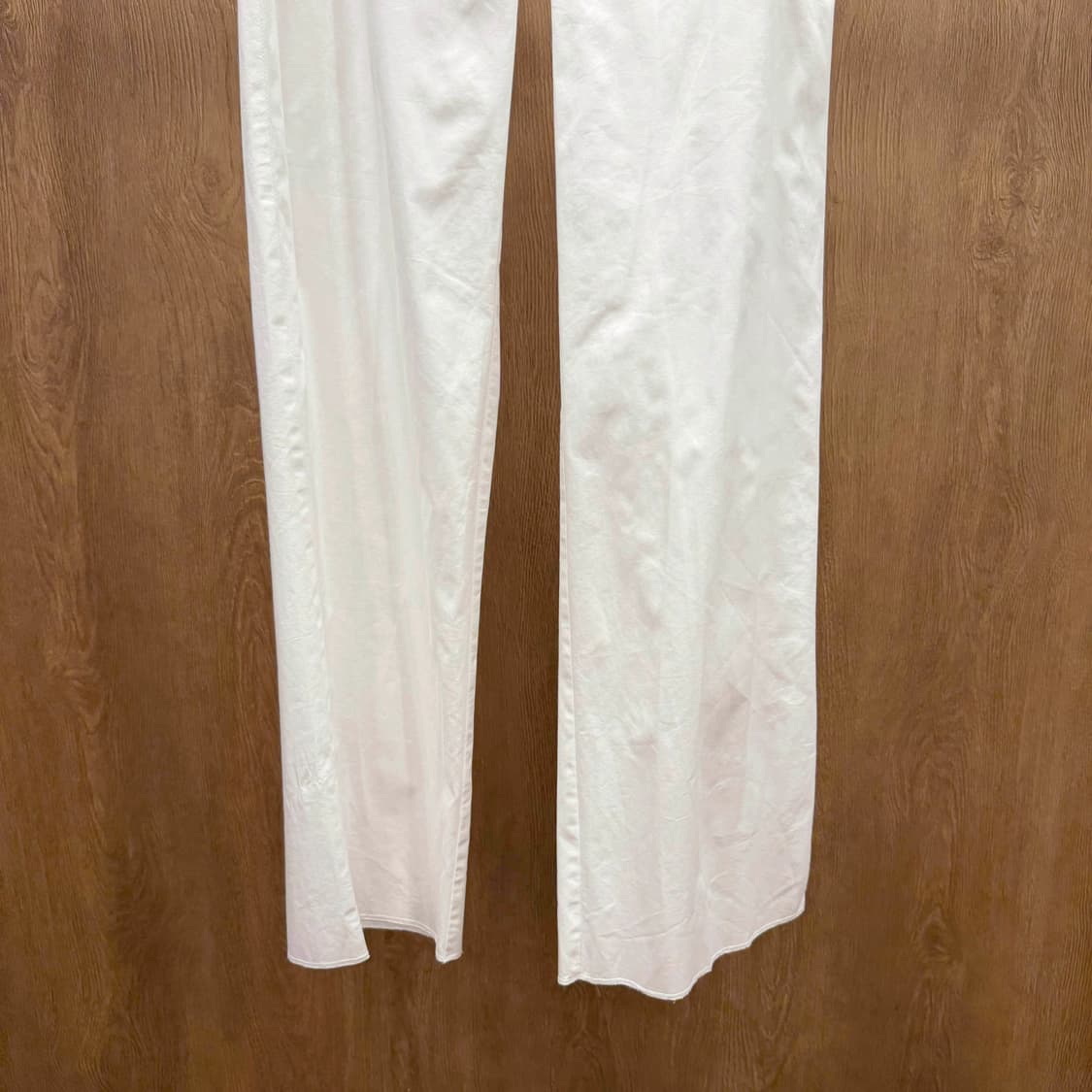 막스앤코 코튼 팬츠 버튼 클로징 디테일 스트레이트 핏 화이트 상품이미지5