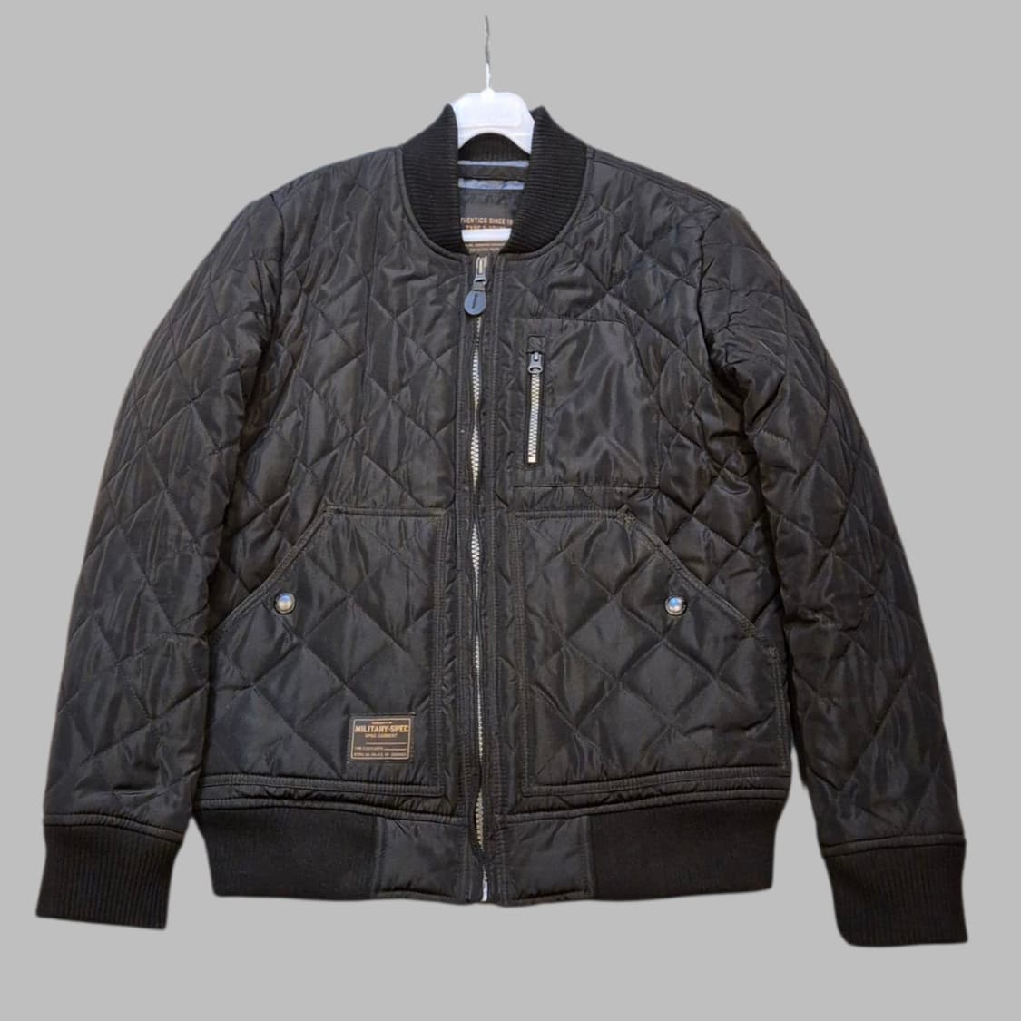 L 블랙 퀼팅패턴 MA-1 항공점퍼  상품이미지1