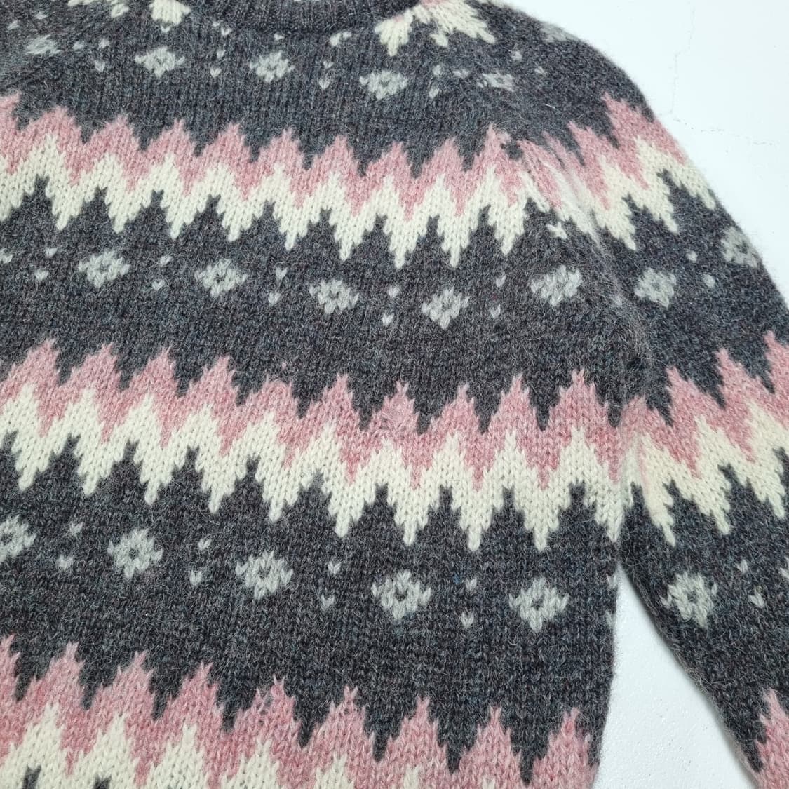90s Wool Rich 노르딕 스웨터 - M 상품이미지4