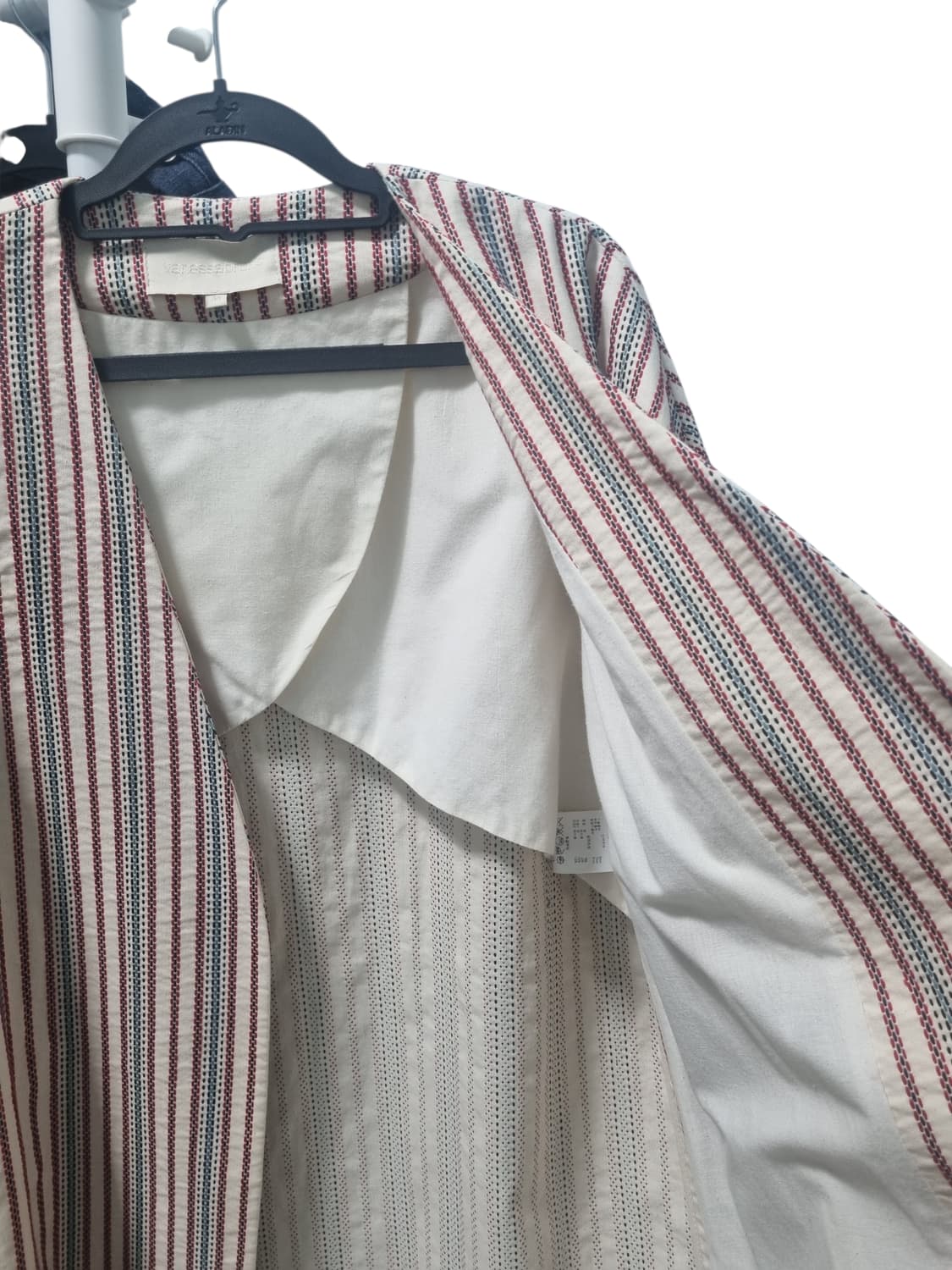 바네사브루노 자수 스트라이프 오픈 롱 자켓 36 상품이미지3