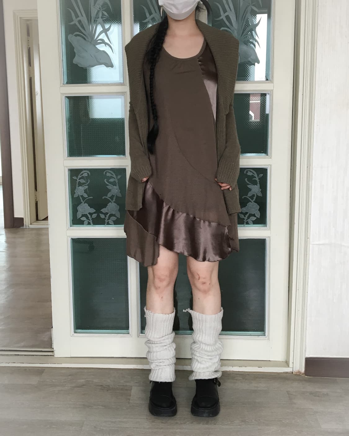 Unbalanced patch point sleeveless onepie 상품이미지10