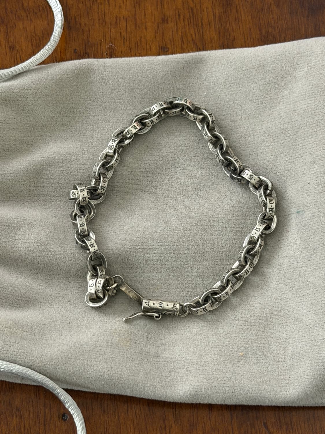 크롬하츠 페이퍼 체인 브레이슬릿 실버 상품이미지3
