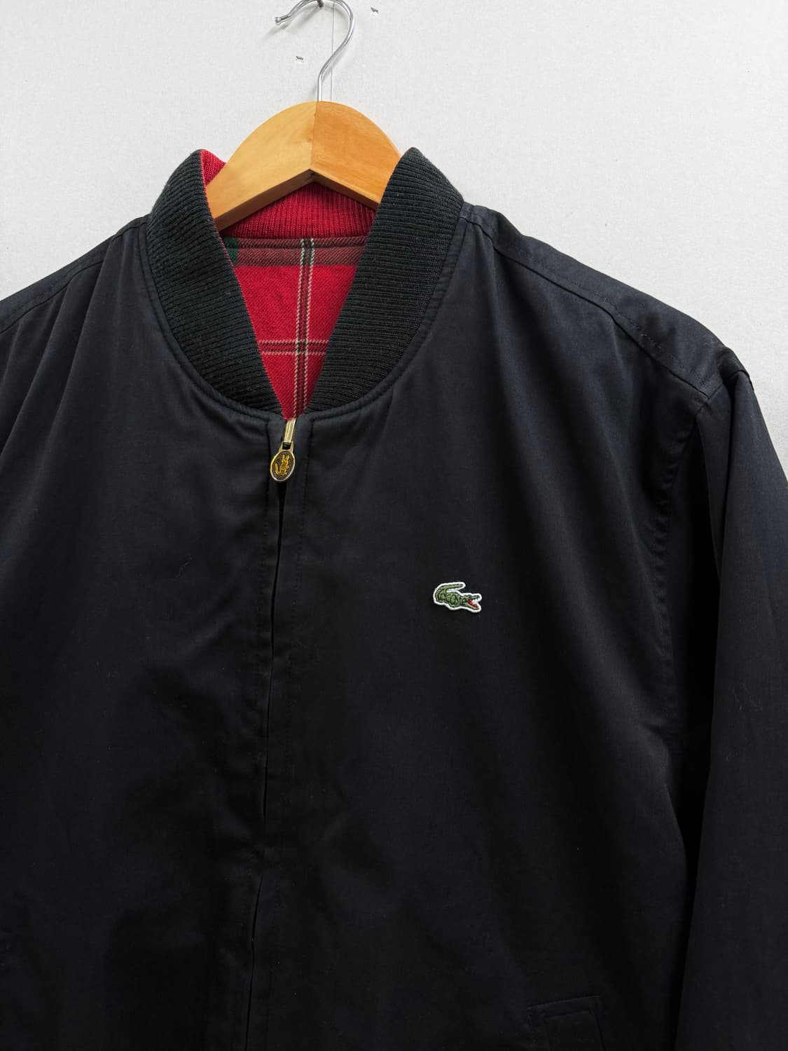 남성 95-100 / 라코스테 올드스쿨 리버시블 체크 블루종 자켓 상품이미지4