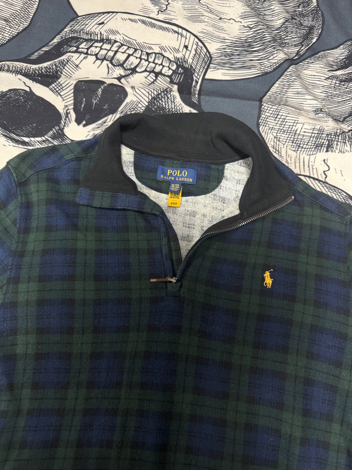 폴로 반집업 체크니트 XL(18/20) 큐알인증  상품이미지3