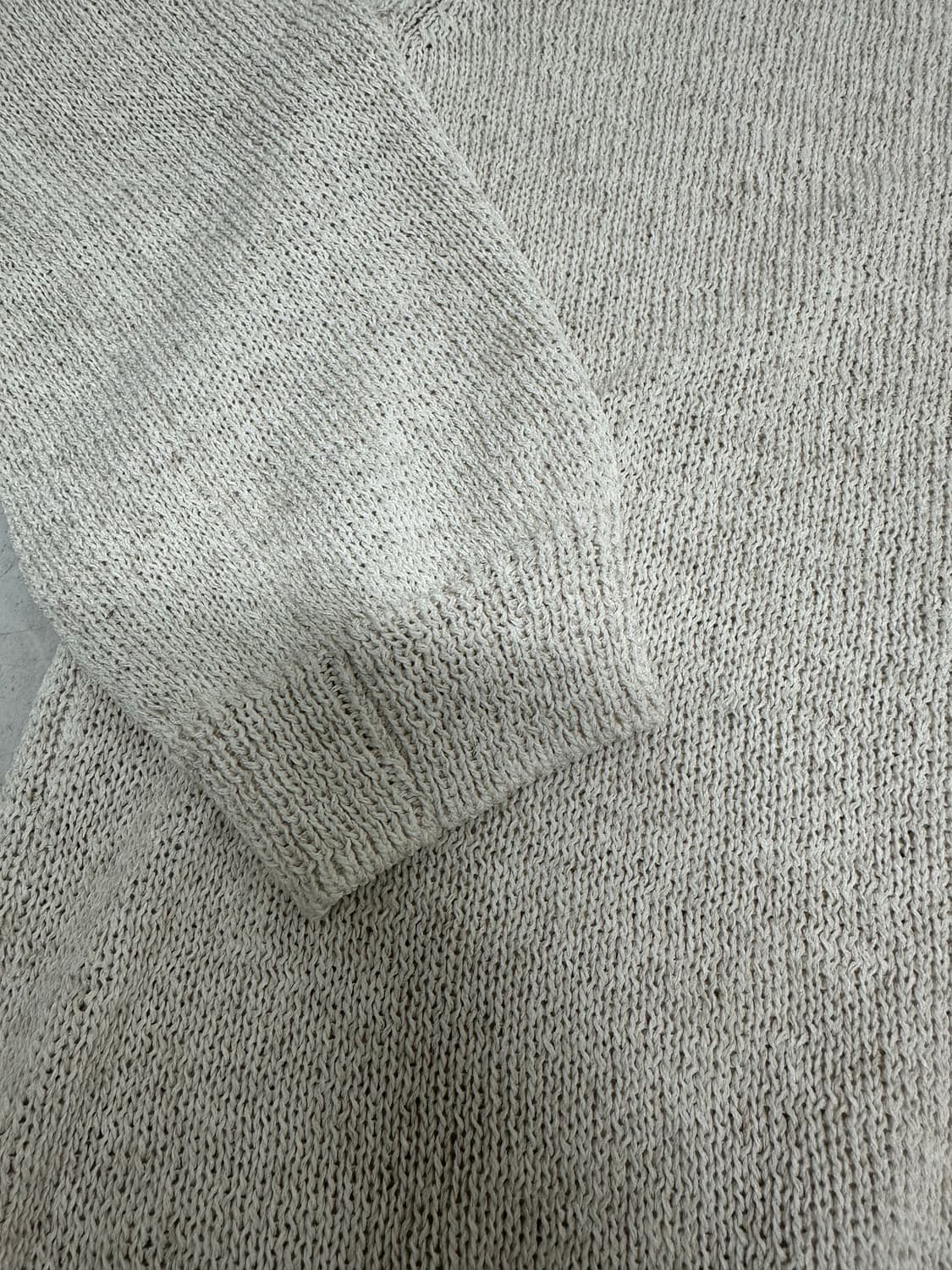 낫띵에브리띵 OVERSIZED LINEN SWEATER IN IVORY  상품이미지7
