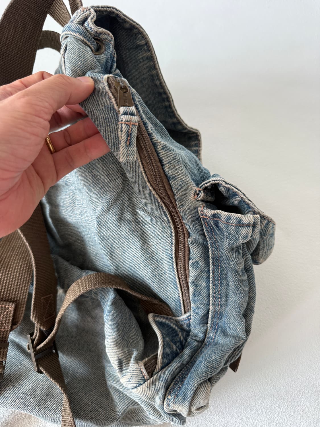 Pre owned 데님 3포켓 백팩 상품이미지9