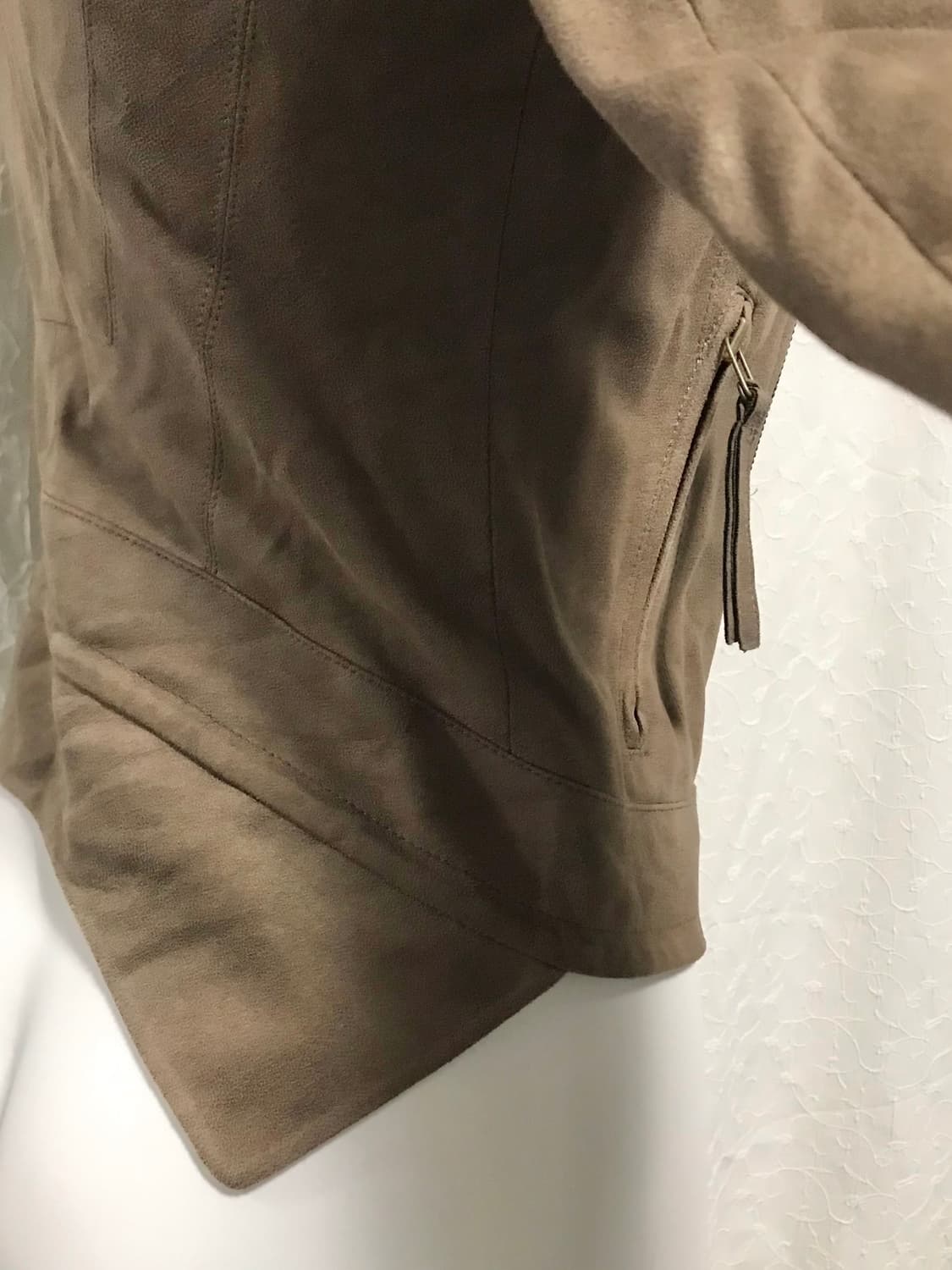 빈티지 아카이브 사선 지퍼 스웨이드 자켓 상품이미지9