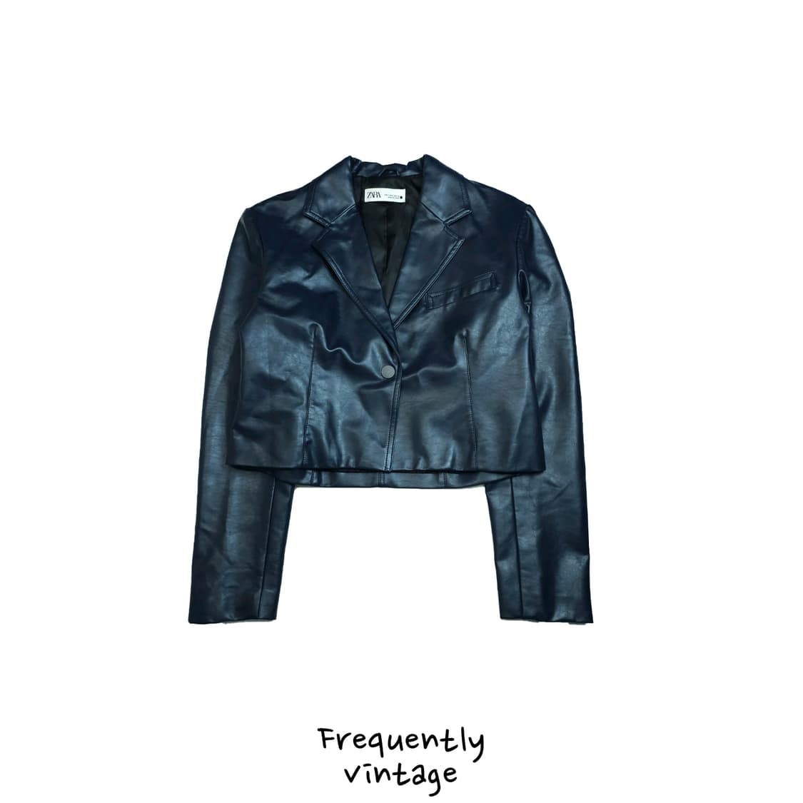 [택포]자라 크롭 가죽 자켓 S 상품이미지1