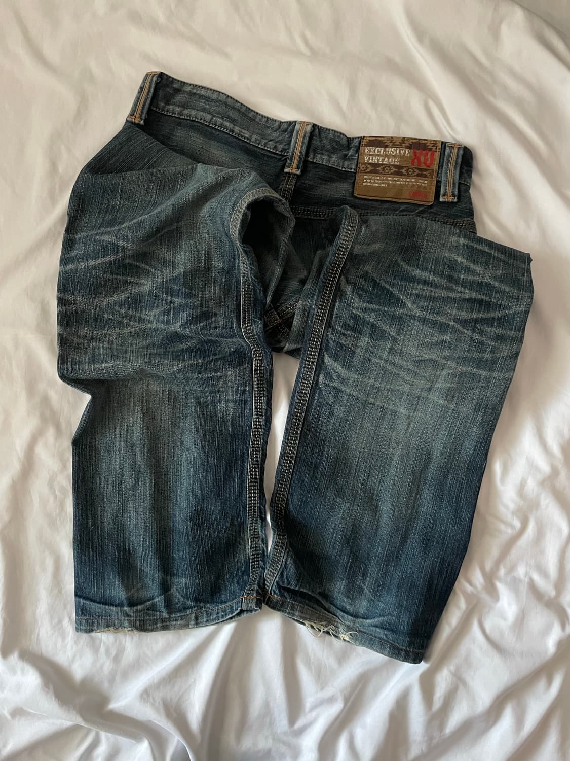 빈티지 y2k 에드윈 데미지 데님 팬츠 보헤미안 상품이미지3