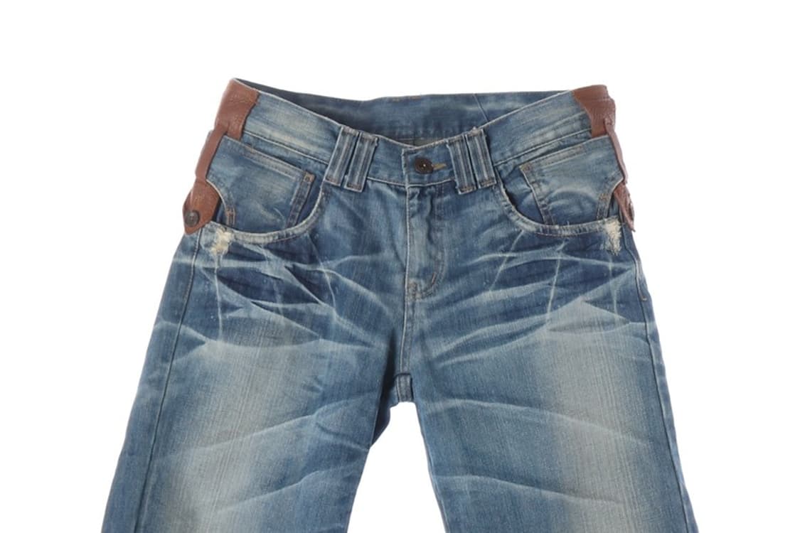 Burney Cocoa 가죽 배색 그런지 워싱 데님 쇼츠 M 상품이미지3