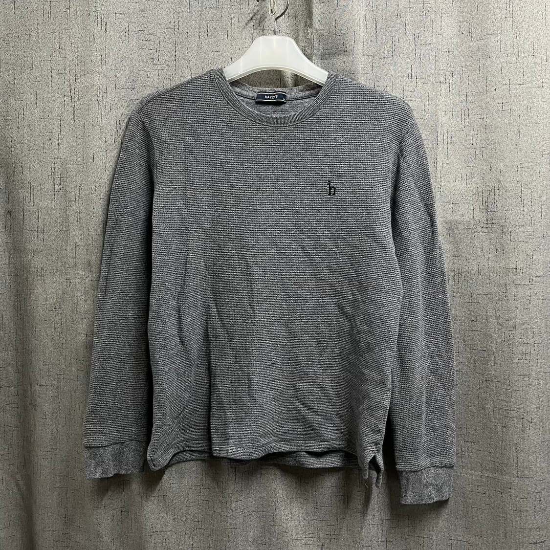 헤지스 그레이 긴팔 면 맨투맨 티셔츠 100 상품이미지1