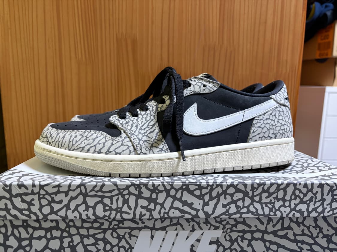 나이키 조던1 로우 OG 블랙 시멘트 코끼리 290 상품이미지2