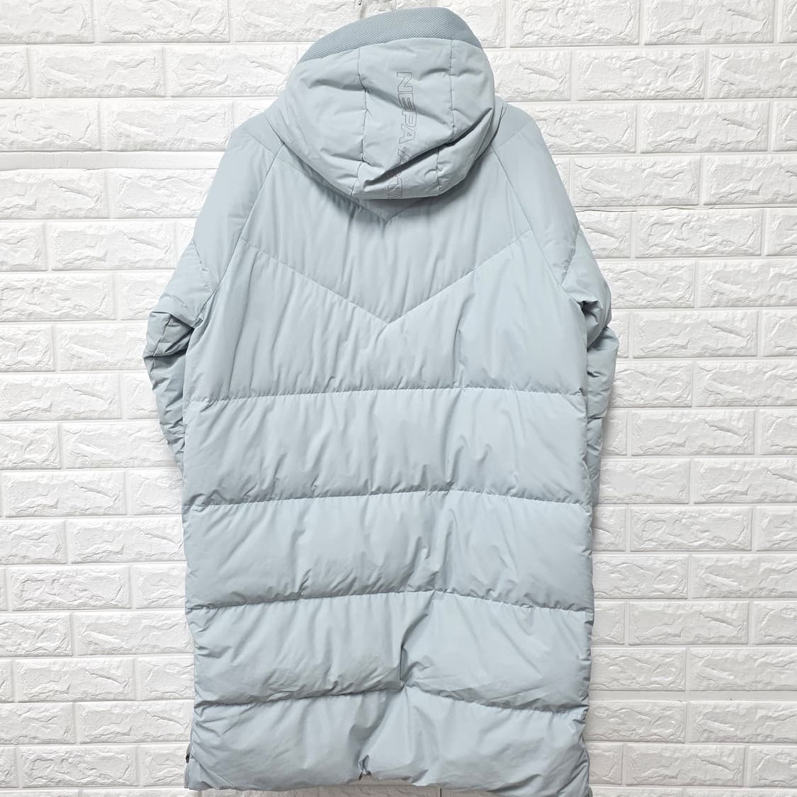 택포) 19s 네파 민트색 구스다운 롱패딩 L 상품이미지4