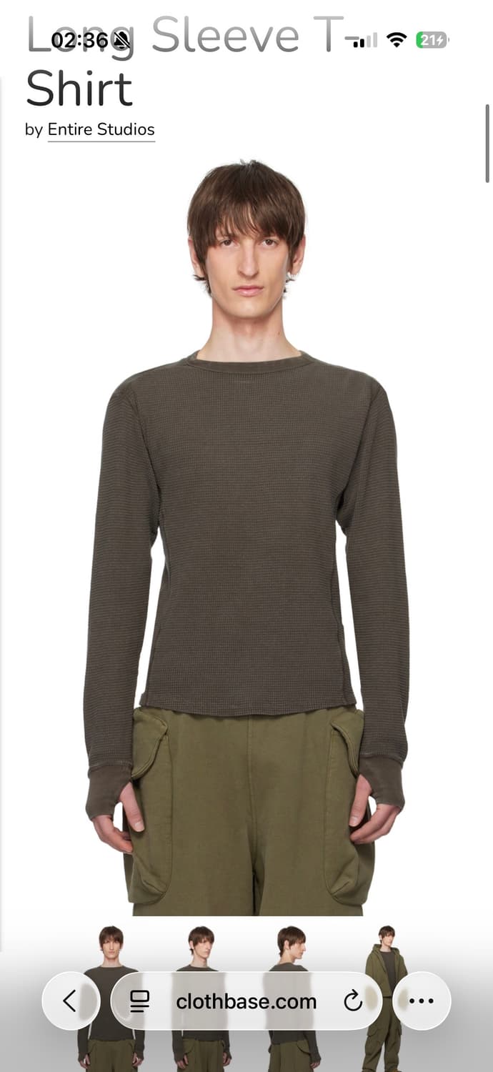 Entire Studios thermal long sleeve (새상품) 상품이미지1