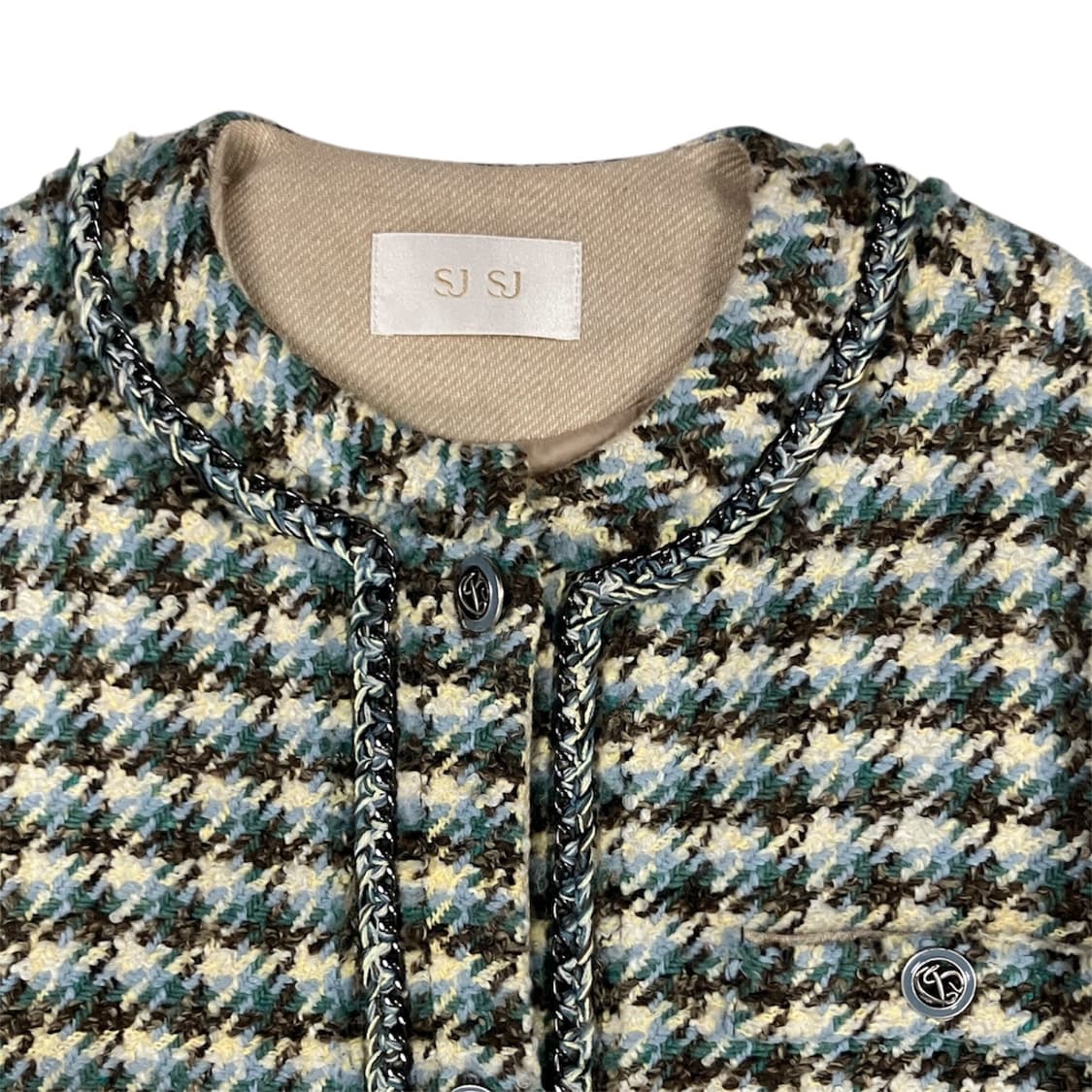 SJSJ 체크 미디움 트위드 자켓 XS 상품이미지3