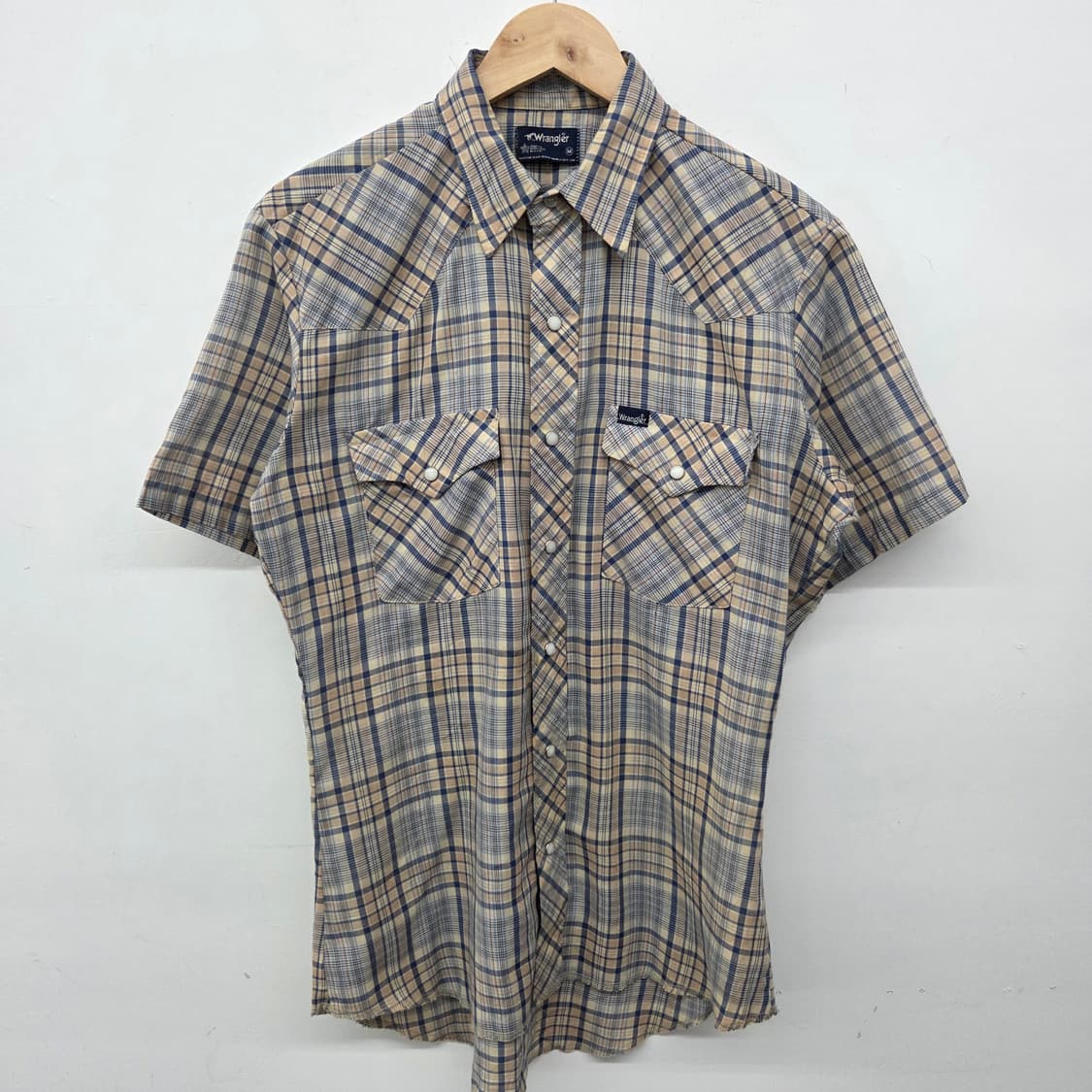 랭글러 체크 반팔 웨스턴 셔츠 여m 상품이미지2