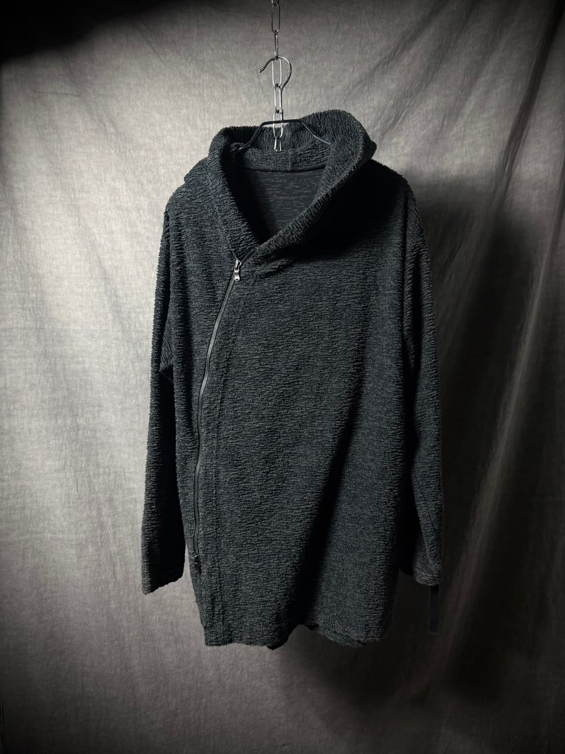 The Viridi-Anne Asymmetric Hooded Zip-Up 상품이미지1