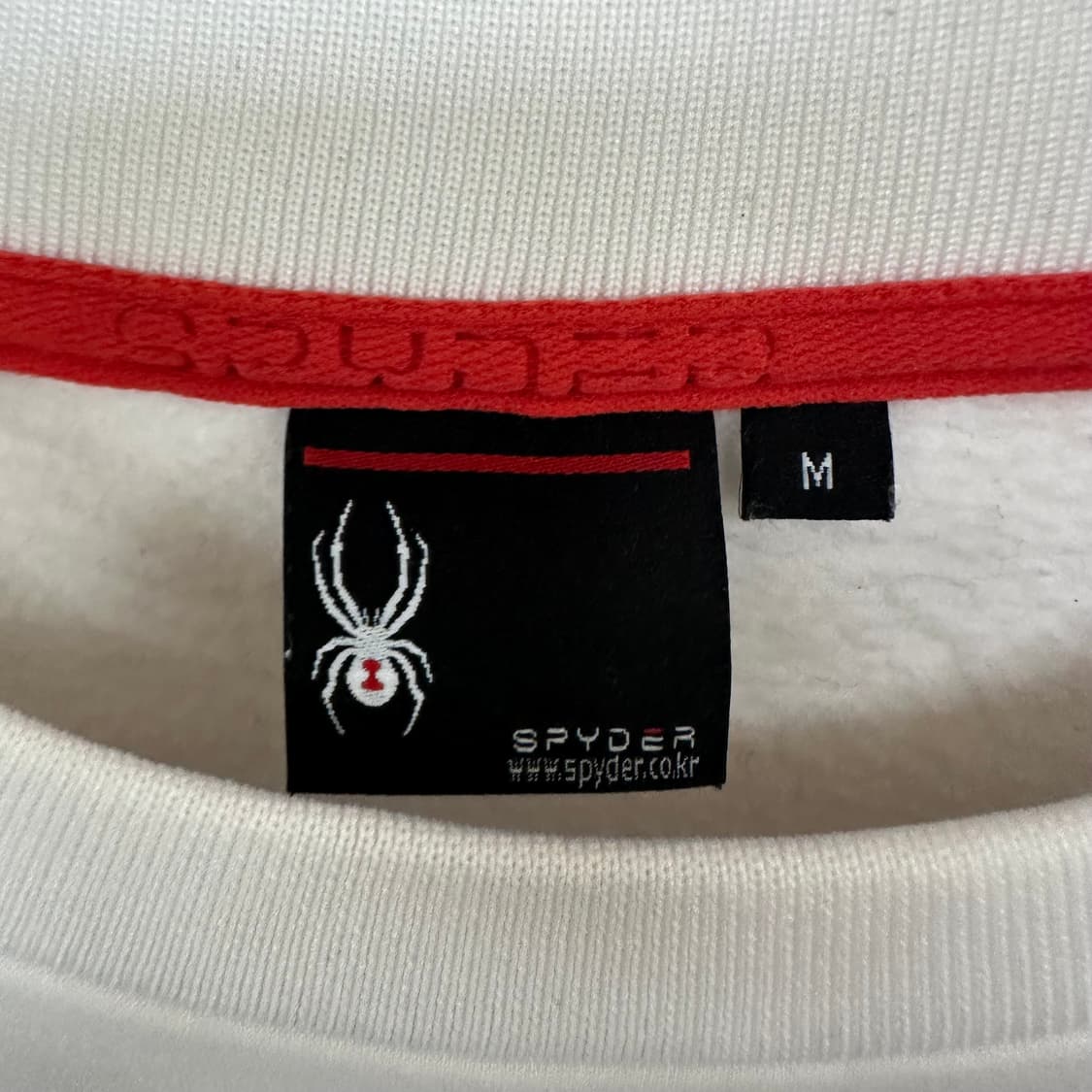 스파이더 남자 기모 맨투맨 티셔츠 화이트 M 95  WW 상품이미지10