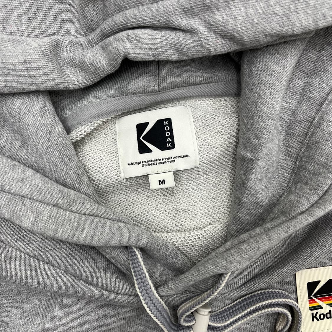 코닥 백 프린팅 그레이 후드 M 상품이미지5