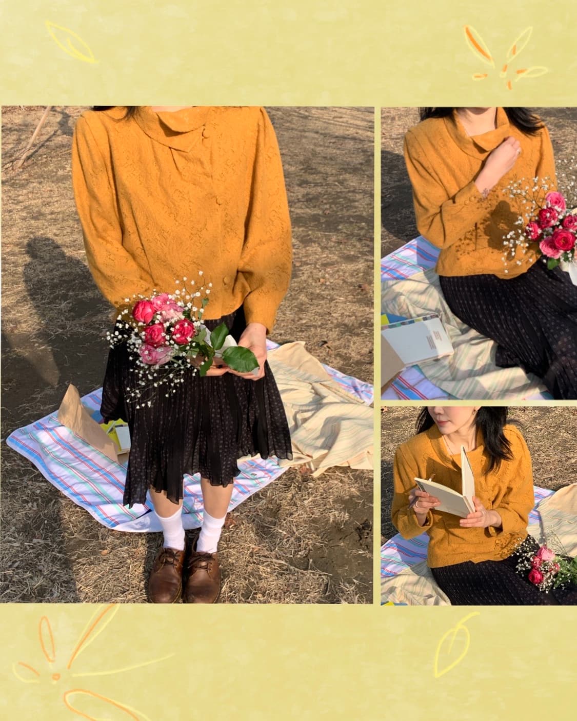 겨자 퍼프 빈티지 자켓 상품이미지6